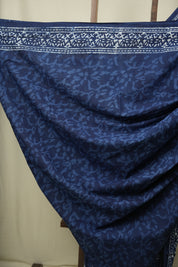 Indigo HBP Cotton Saree - SRICS3581