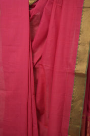 Pink Cotton Mangalgiri Saree - SRPCMS30
