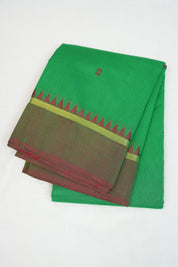 Dark Green Kanchi Cotton Saree-SRDGKCS687