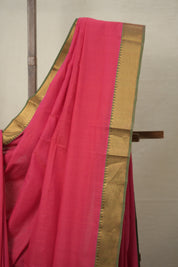 Pink Cotton Mangalgiri Saree - SRPCMS30