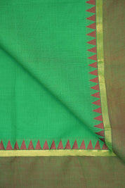 Dark Green Kanchi Cotton Saree-SRDGKCS687