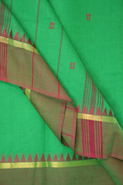 Dark Green Kanchi Cotton Saree-SRDGKCS687