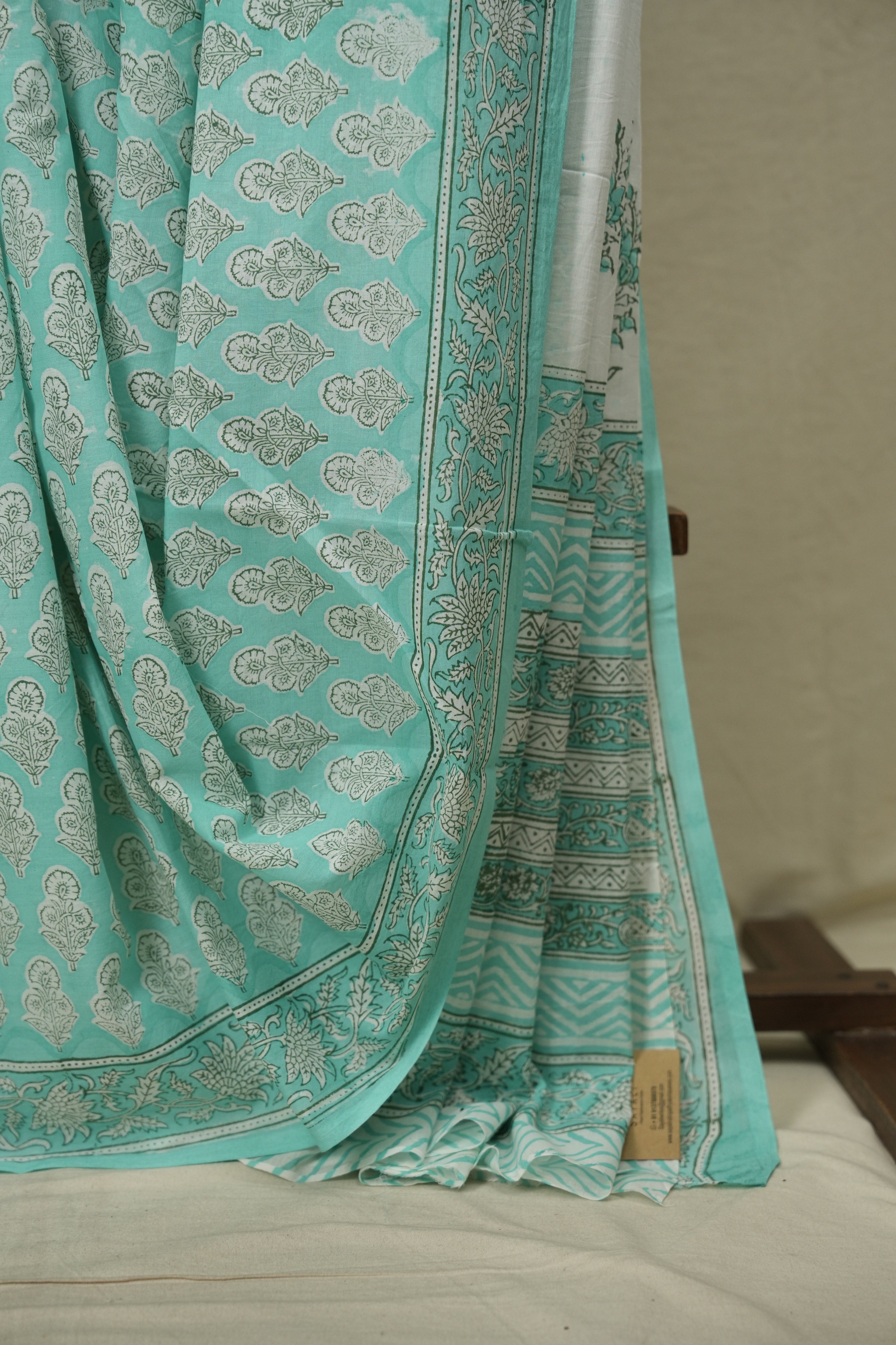 Aqua HBP Cotton Saree - SRACS3715