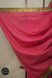 Pink Cotton Mangalgiri Saree - SRPCMS30