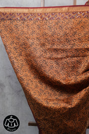 Maroon HBP Chanderi Cotton Silk Saree With Maheshwari Border - SRMCS1114