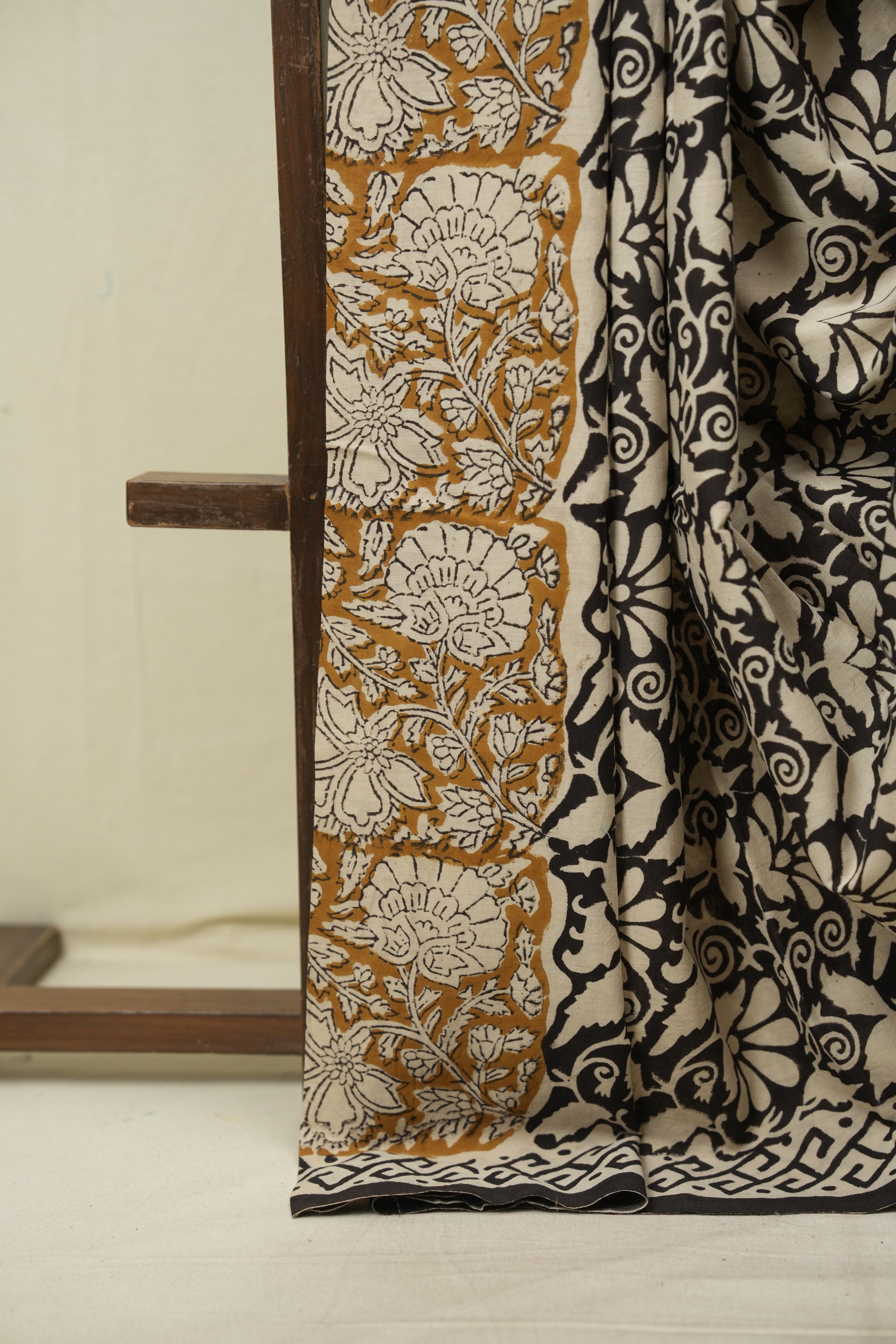 Black HBP Cotton Saree - SRBCS3582