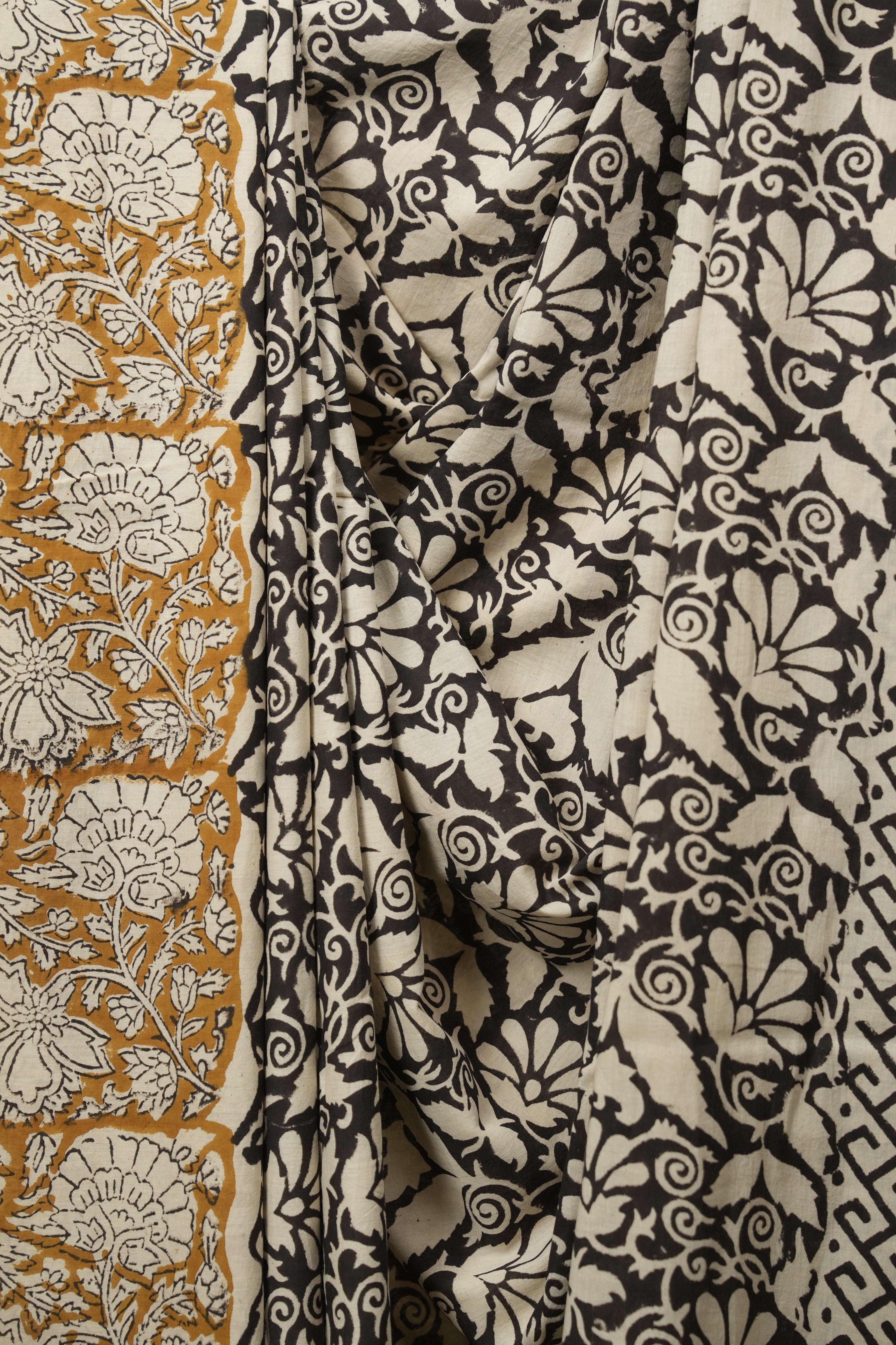 Black HBP Cotton Saree - SRBCS3582