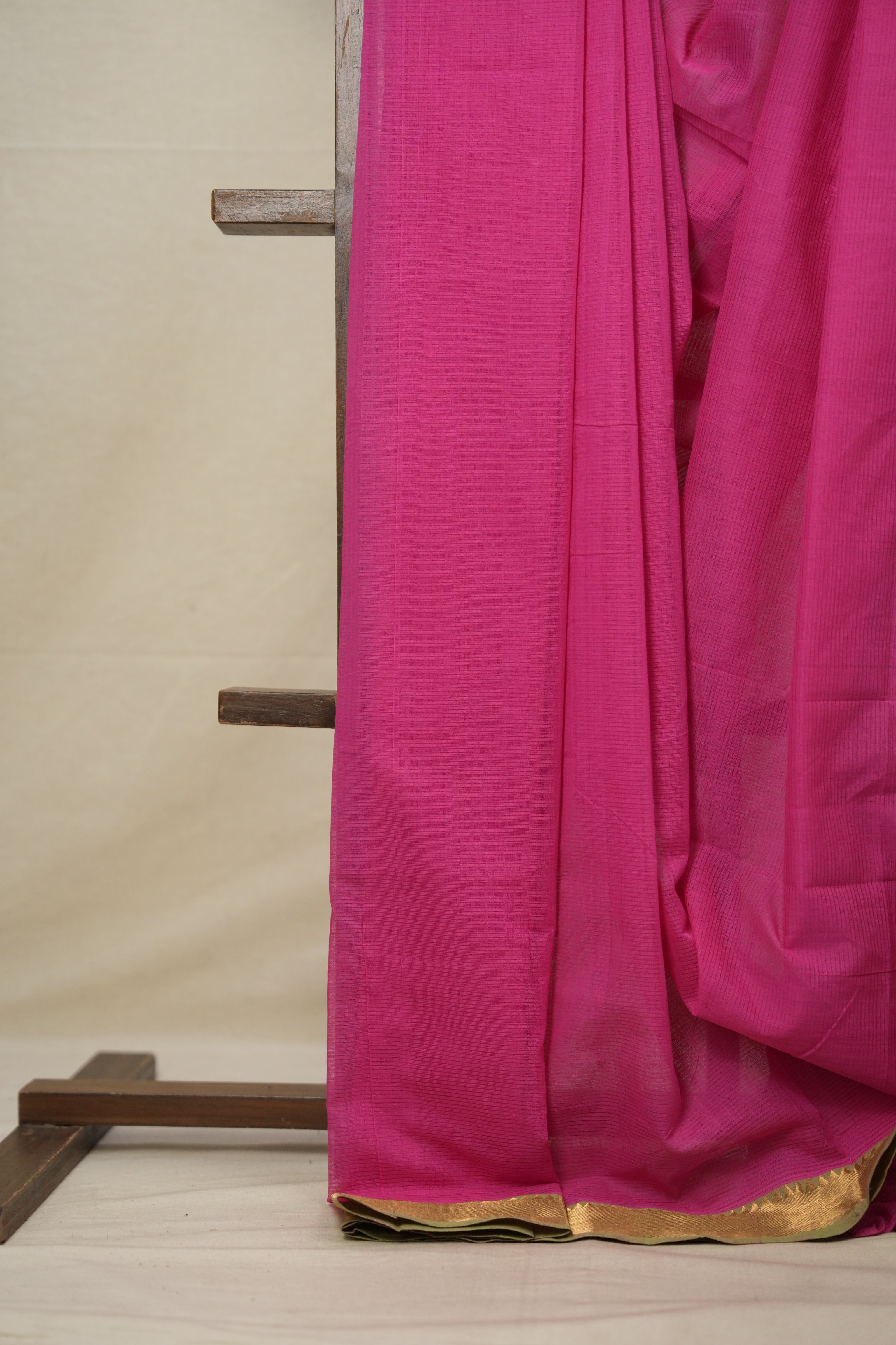 Rani Pink Cotton Mangalgiri Saree - SRRPCMS31