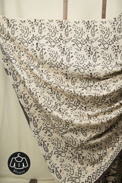 Black HBP Cotton Saree - SRBCS3582