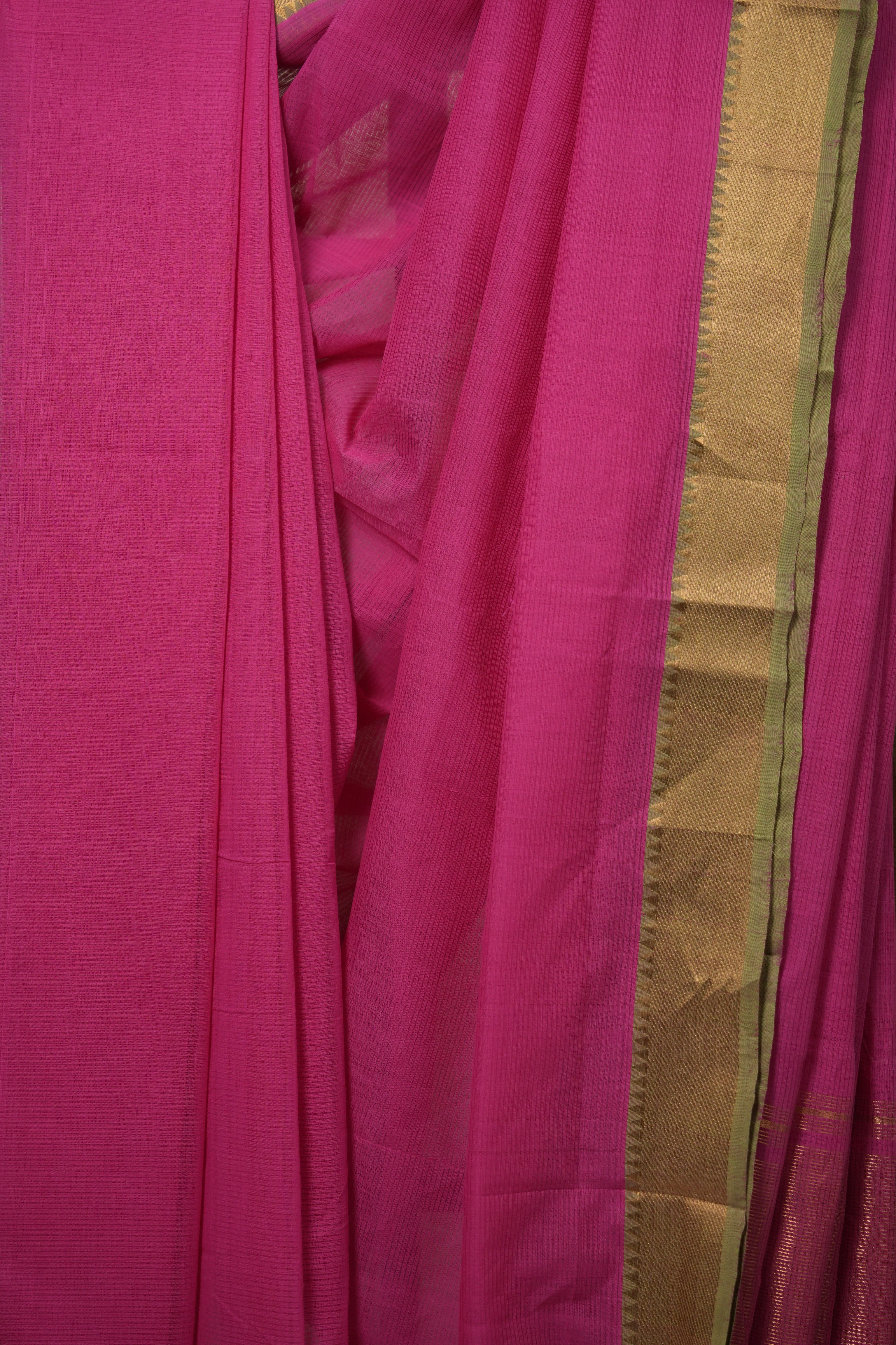 Rani Pink Cotton Mangalgiri Saree - SRRPCMS31