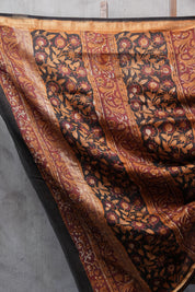 Brown HBP Chanderi Cotton Silk Saree With Maheshwari Border - SRBCS1104