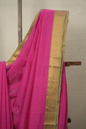 Rani Pink Cotton Mangalgiri Saree - SRRPCMS31