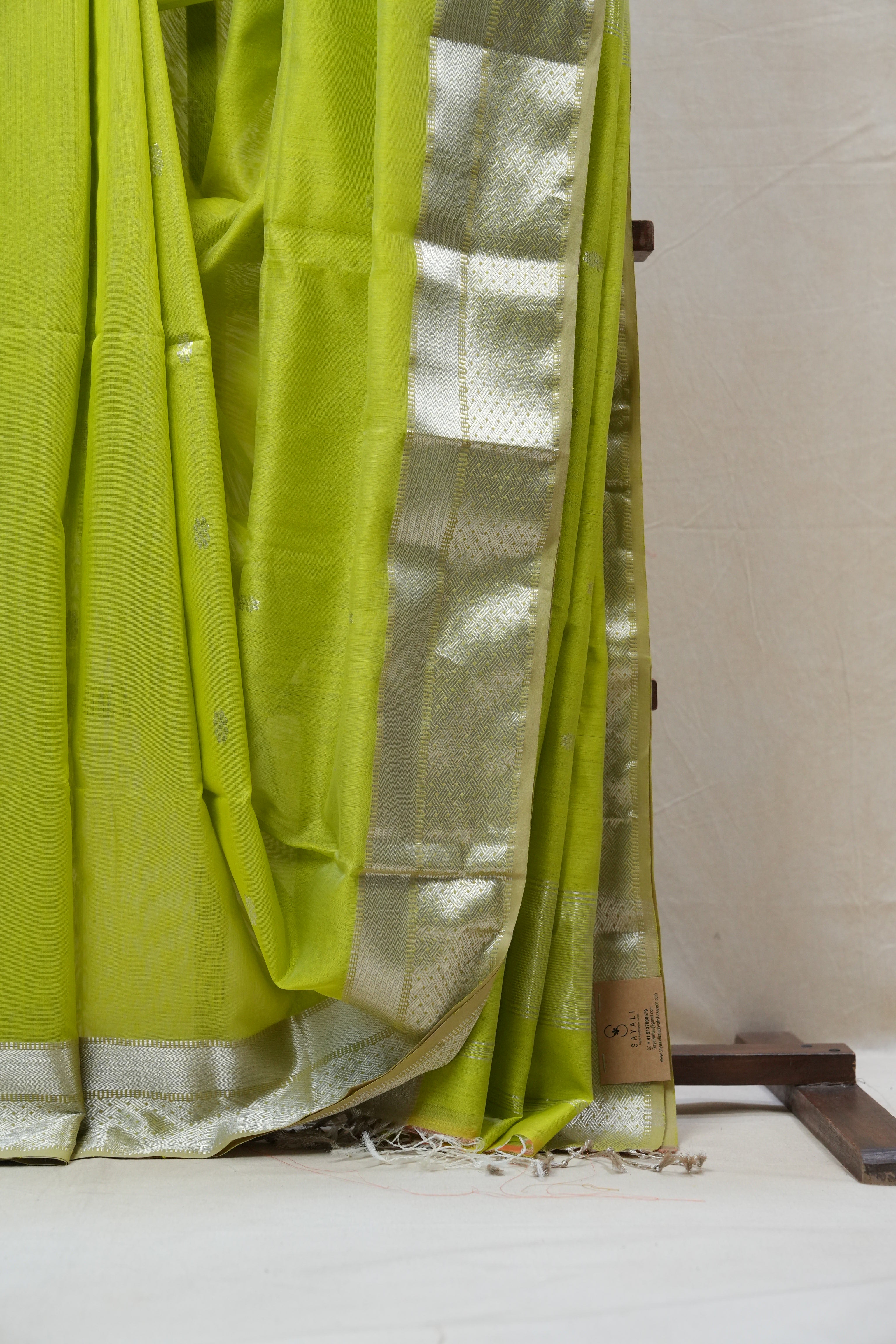 Green Maheshwari Saree - SRGMS535