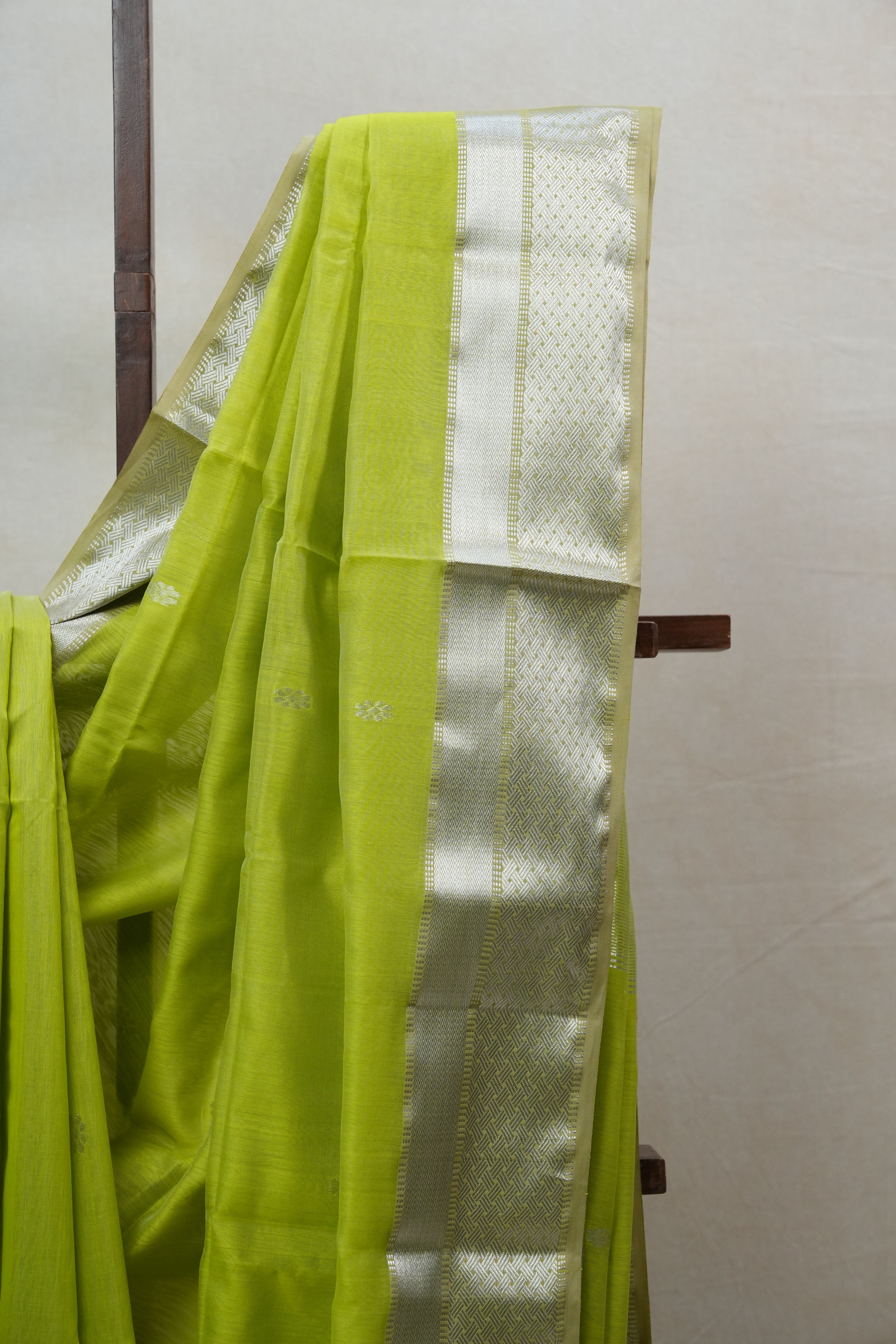 Green Maheshwari Saree - SRGMS535