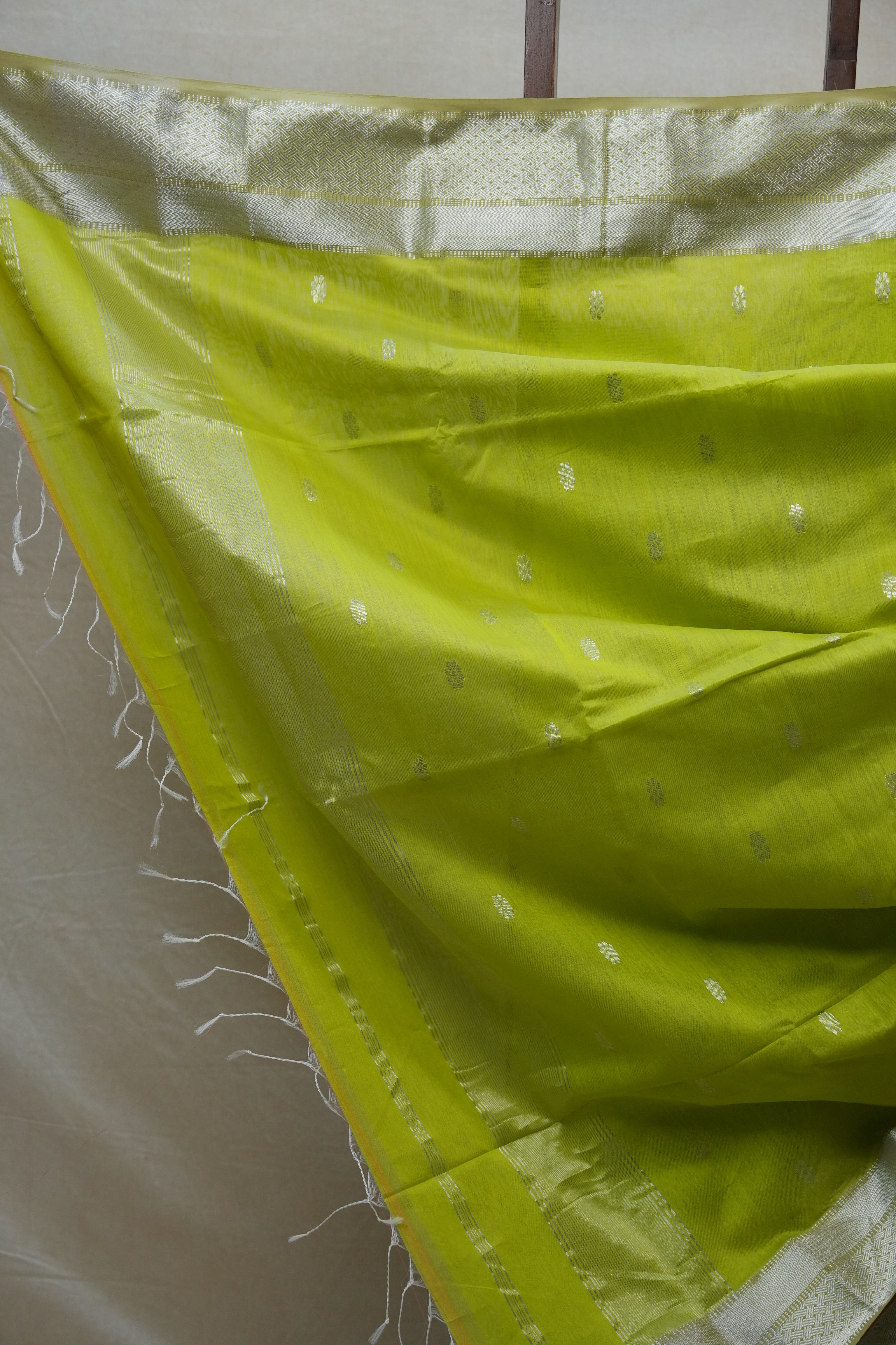 Green Maheshwari Saree - SRGMS535