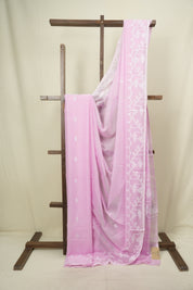 Baby Pink Bengal Mul Cotton Saree - SRBPBMCS093