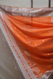 White Maheshwari Saree - SRWMS534