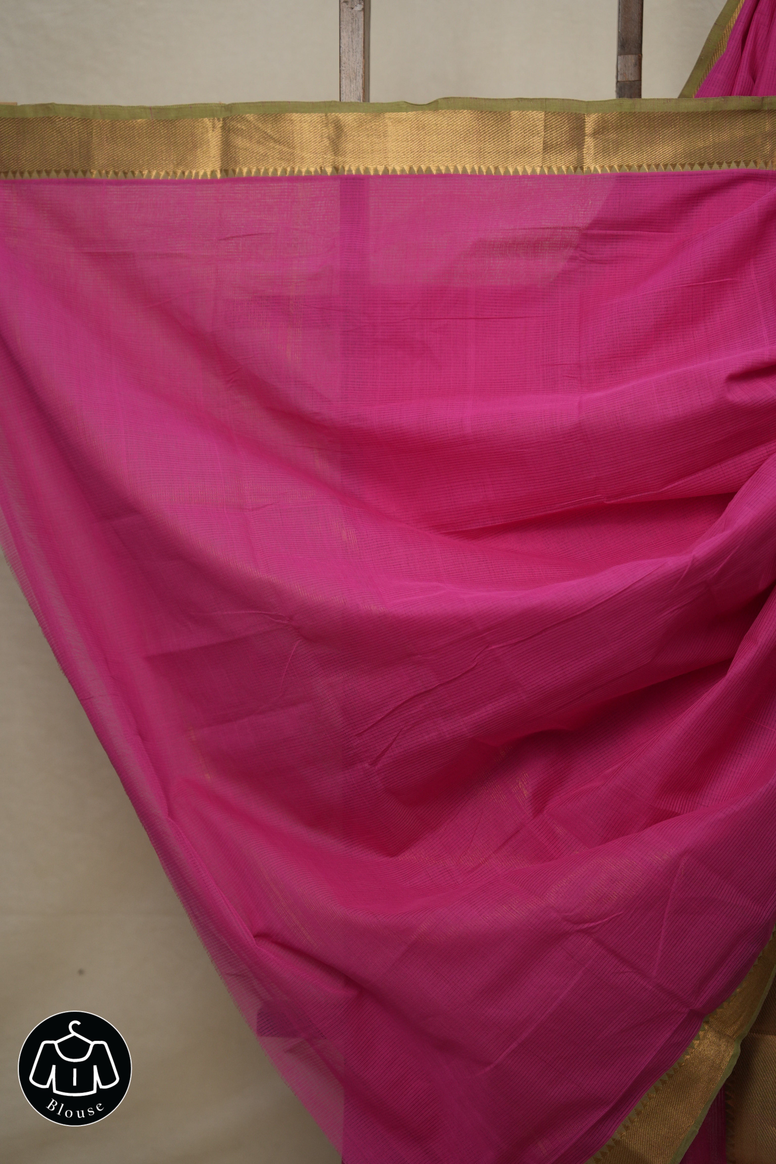 Rani Pink Cotton Mangalgiri Saree - SRRPCMS31