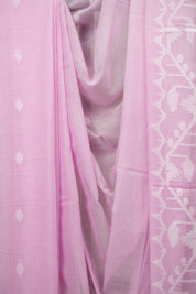 Baby Pink Bengal Mul Cotton Saree - SRBPBMCS093