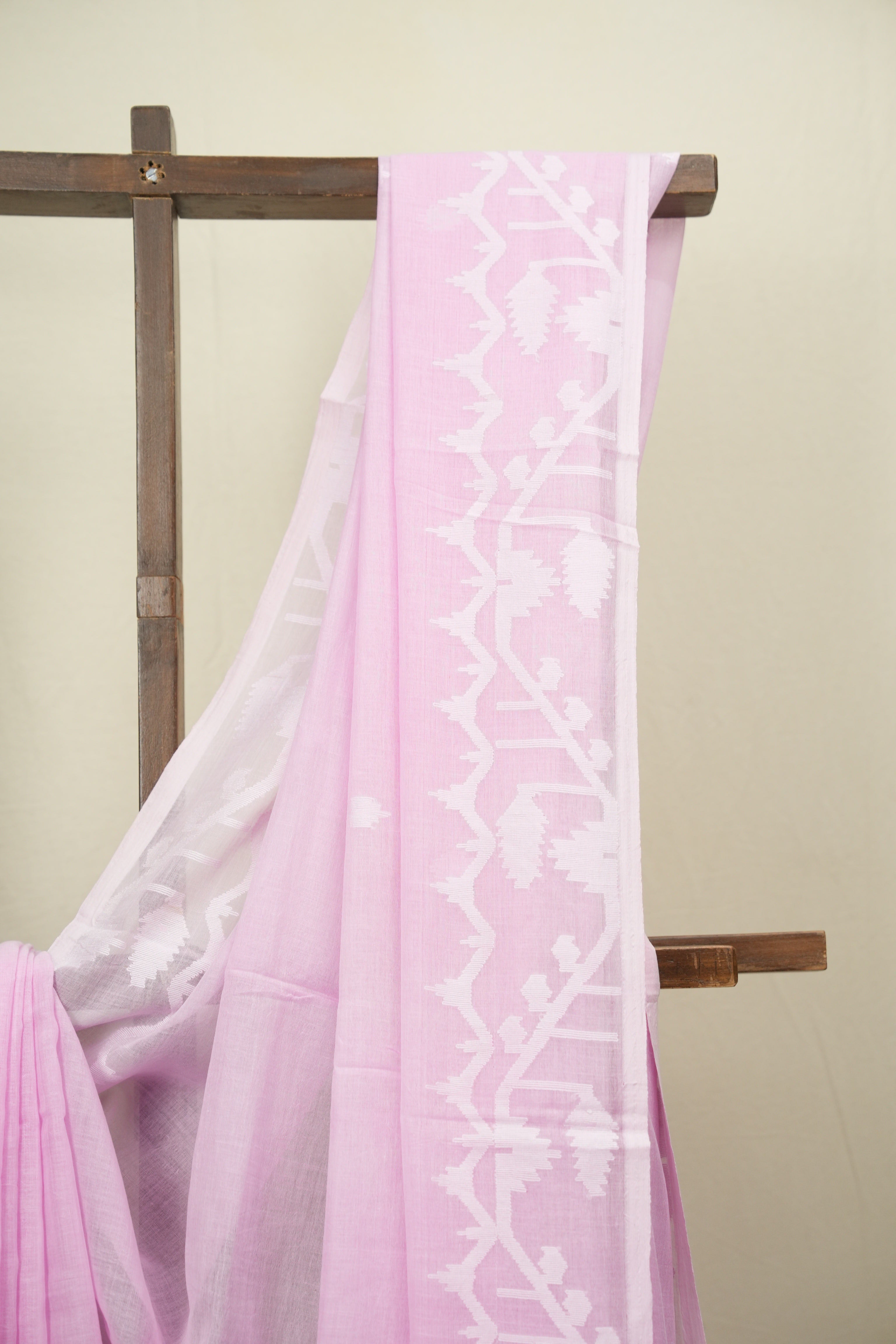 Baby Pink Bengal Mul Cotton Saree - SRBPBMCS093