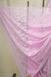 Baby Pink Bengal Mul Cotton Saree - SRBPBMCS093