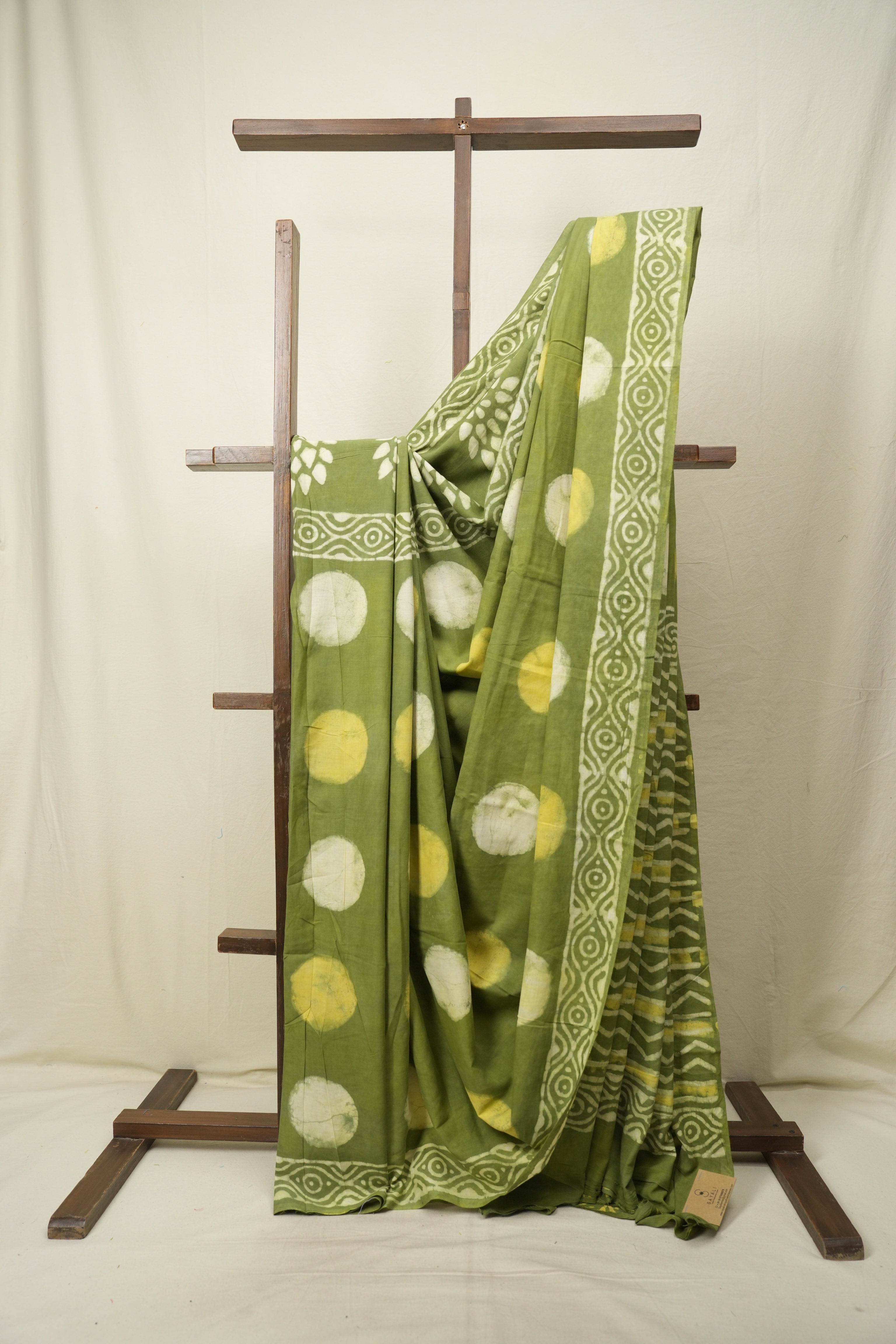 Green HBP Cotton Saree - SRGCS3576