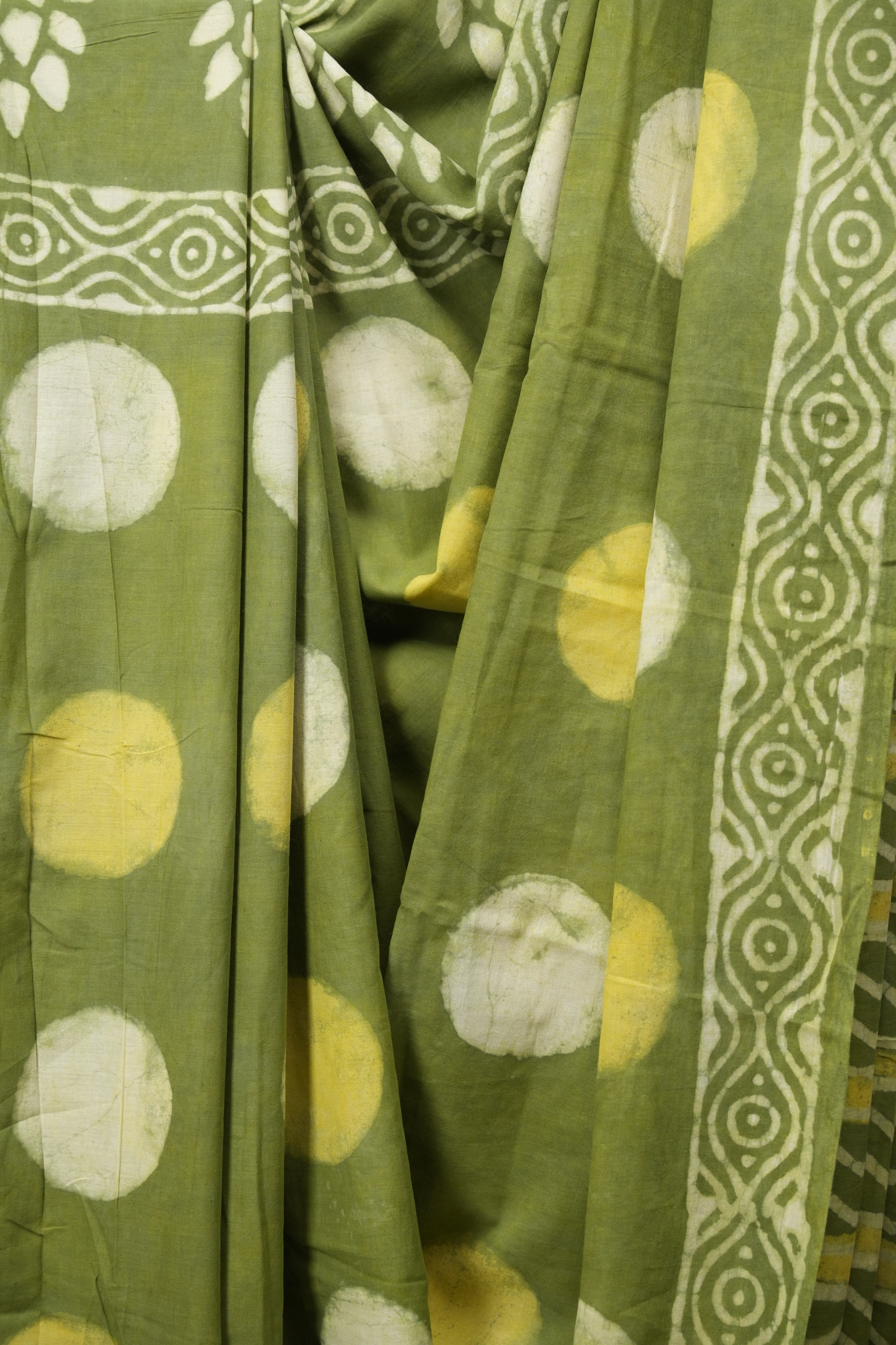 Green HBP Cotton Saree - SRGCS3576