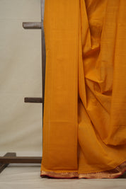 Mango Yellow Cotton Mangalgiri Saree - SRMYCMS32