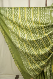 Green HBP Cotton Saree - SRGCS3576