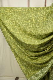 Green HBP Cotton Saree - SRGCS3576