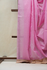 Baby Pink Chanderi Cotton Silk Saree - SRBPCSS289