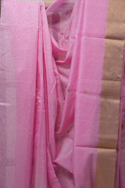 Baby Pink Chanderi Cotton Silk Saree - SRBPCSS289