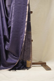 Dark Purple Tussar Silk Saree - SRDPTSS1567