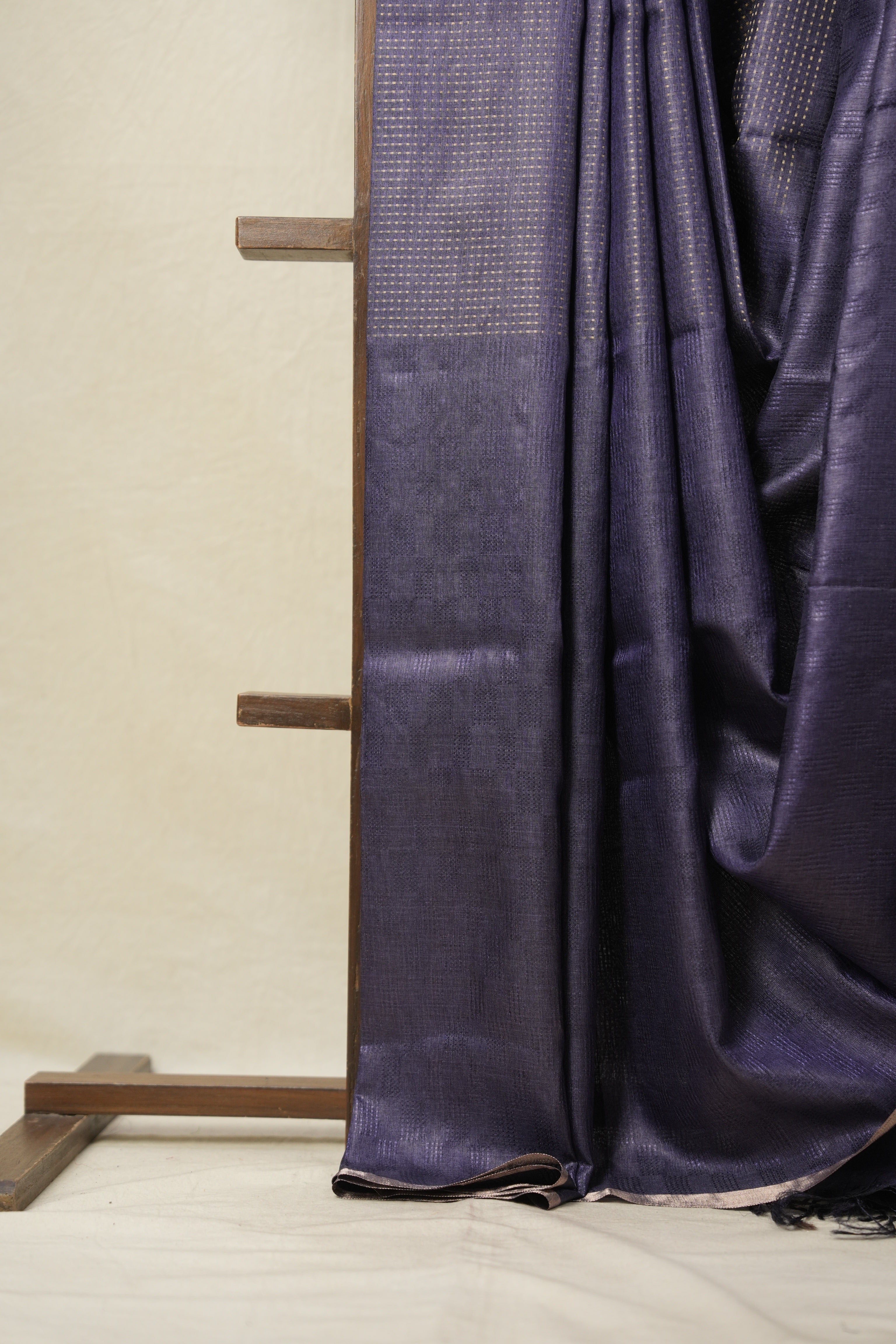 Dark Purple Tussar Silk Saree - SRDPTSS1567