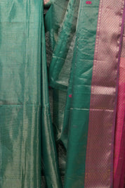 Green Maheshwari Tissue Saree - SRGMTS497