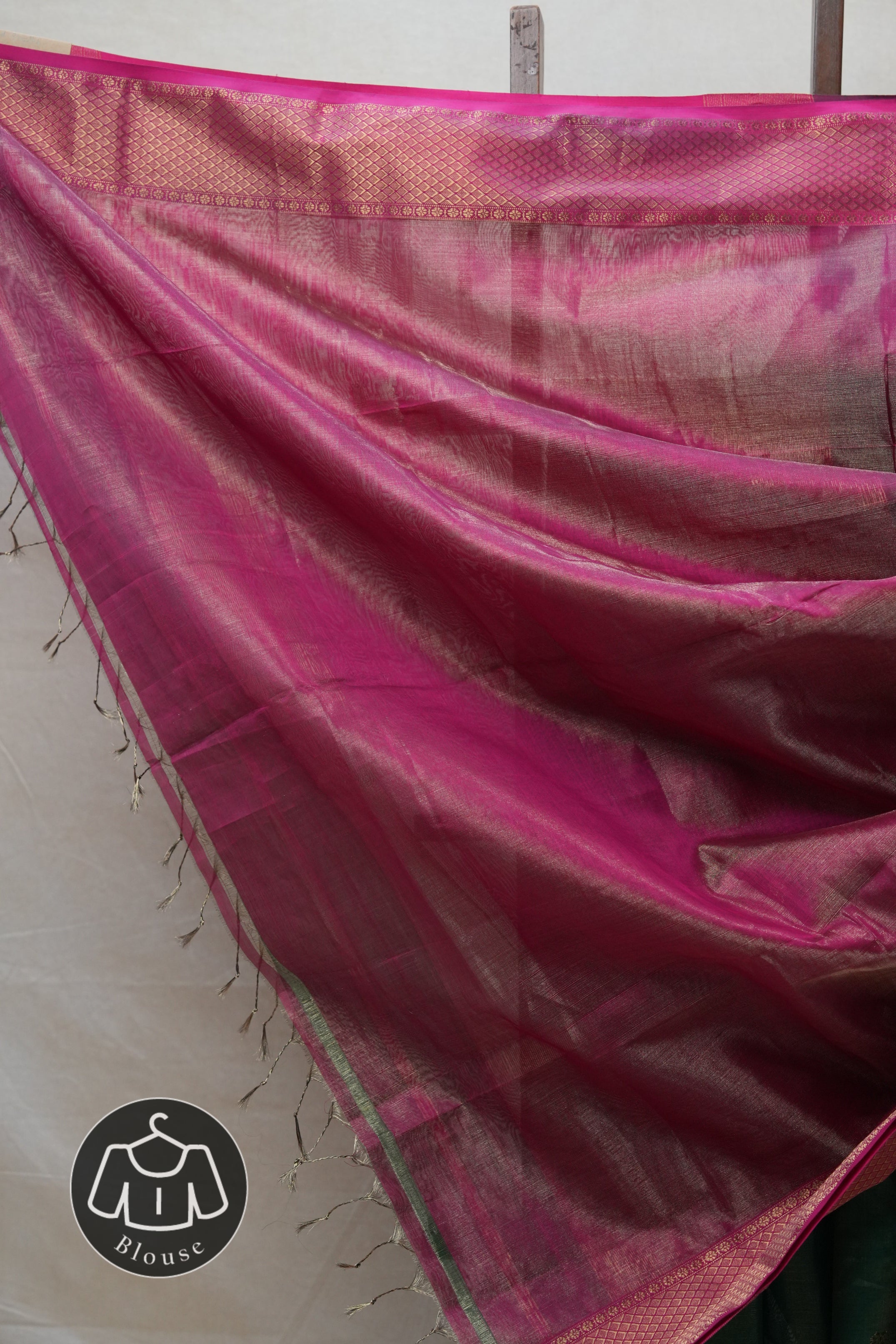 Green Maheshwari Tissue Saree - SRGMTS497