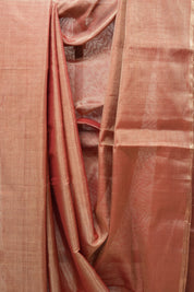 Two Tone Red Maheshwari Tissue Saree - SRTTRMTS514