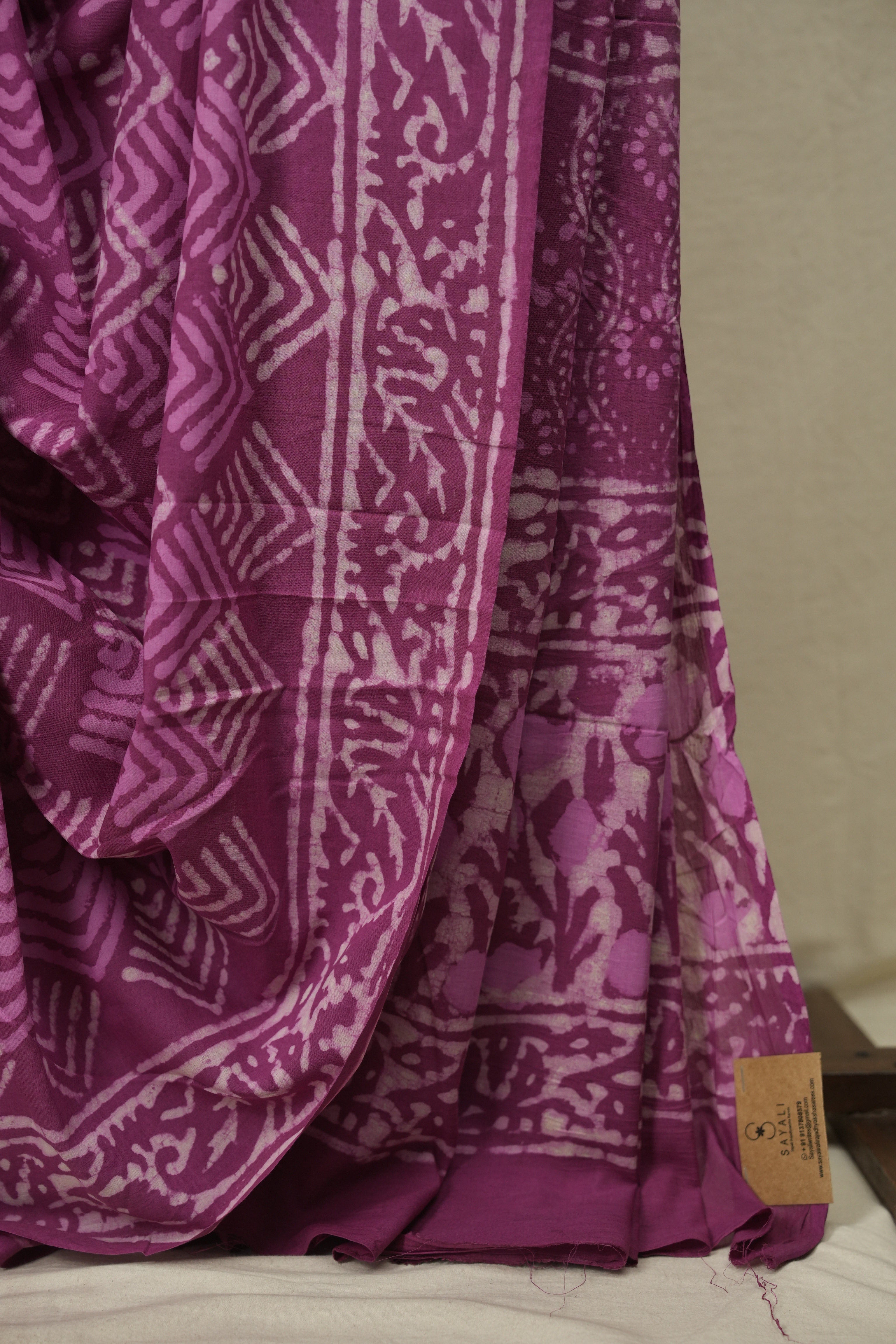 Magenta HBP Cotton Saree - SRMCS3707