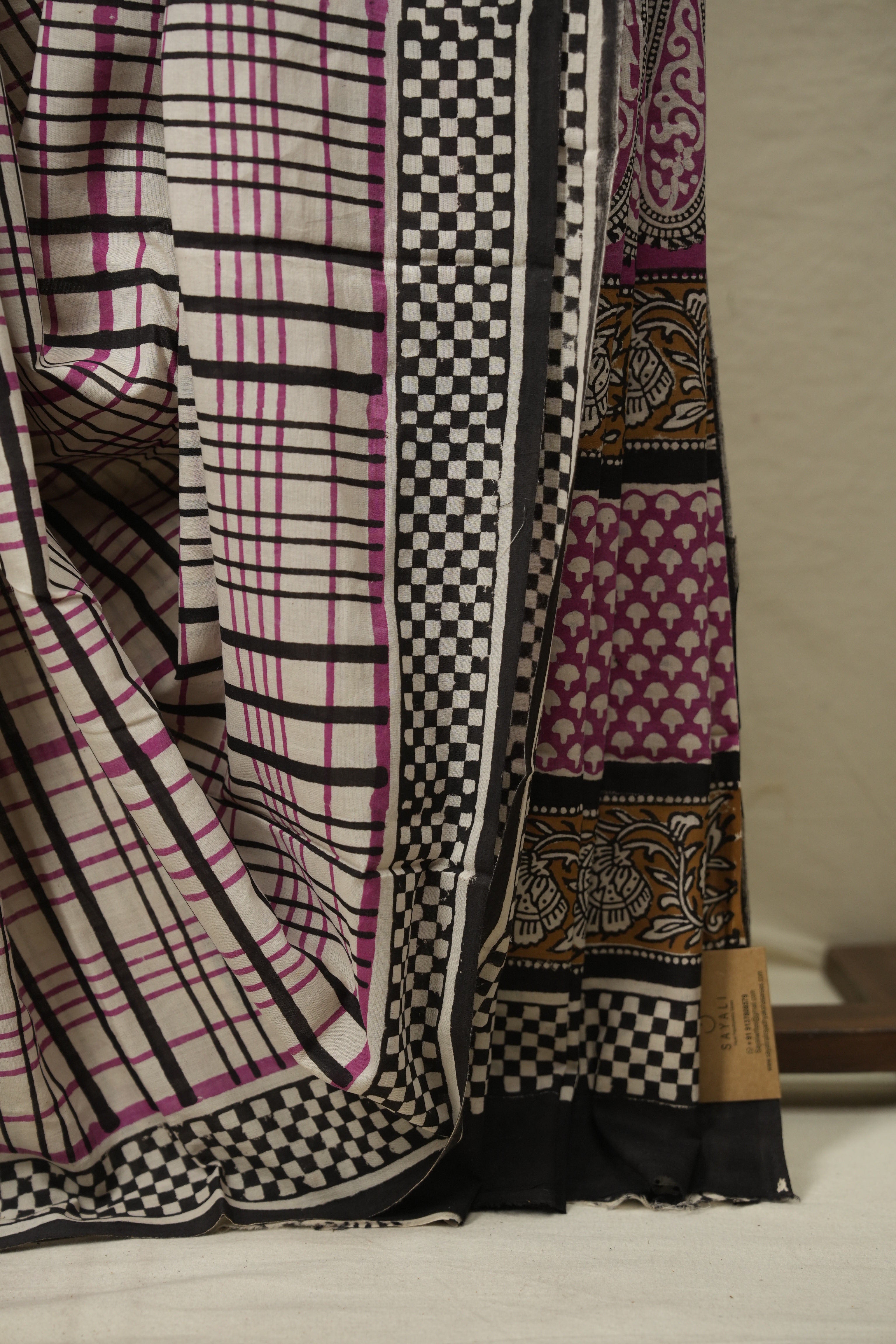 Off - White Cotton Saree - SROFCS3580