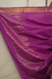 Magenta Cotton Mangalgiri Saree - SRMCMS34