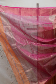 Orange Maheshwari Tissue Saree - SROMTS490