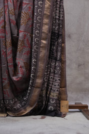 Kashish HBP Chanderi Cotton Silk Saree With Maheshwari Border - SRKCS1151