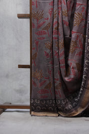 Kashish HBP Chanderi Cotton Silk Saree With Maheshwari Border - SRKCS1151