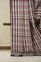 Off - White Cotton Saree - SROFCS3580