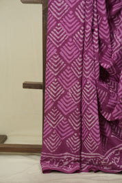 Magenta HBP Cotton Saree - SRMCS3707