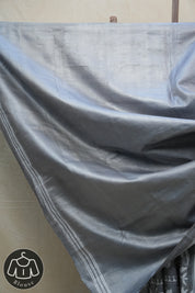 Grey Tussar Silk Saree - SRGTSS1408