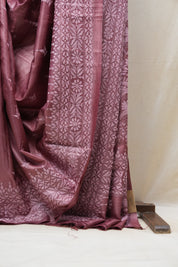 Onion Pink Tussar Silk Saree - SROPTSS1410