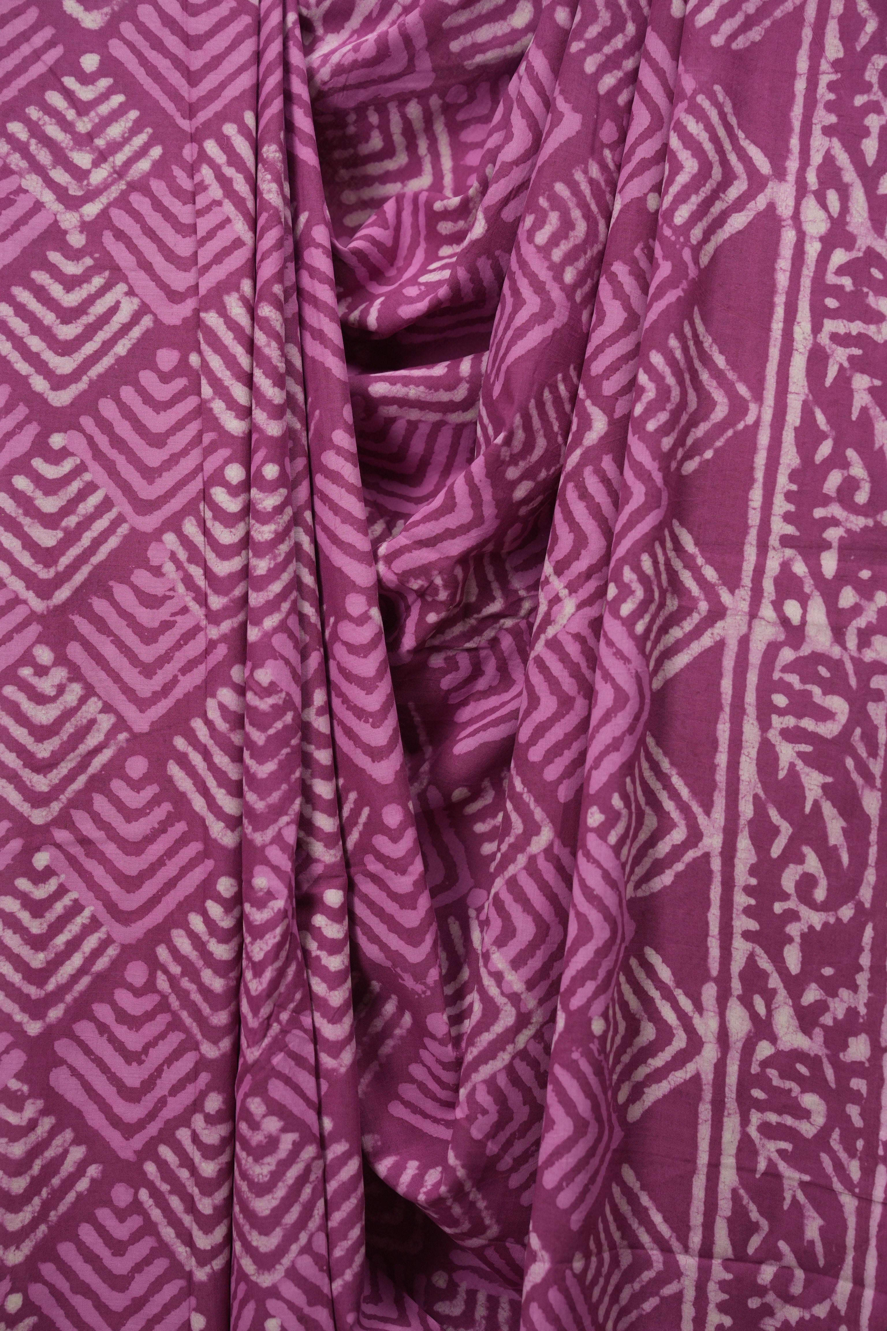 Magenta HBP Cotton Saree - SRMCS3707