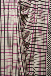 Off - White Cotton Saree - SROFCS3580