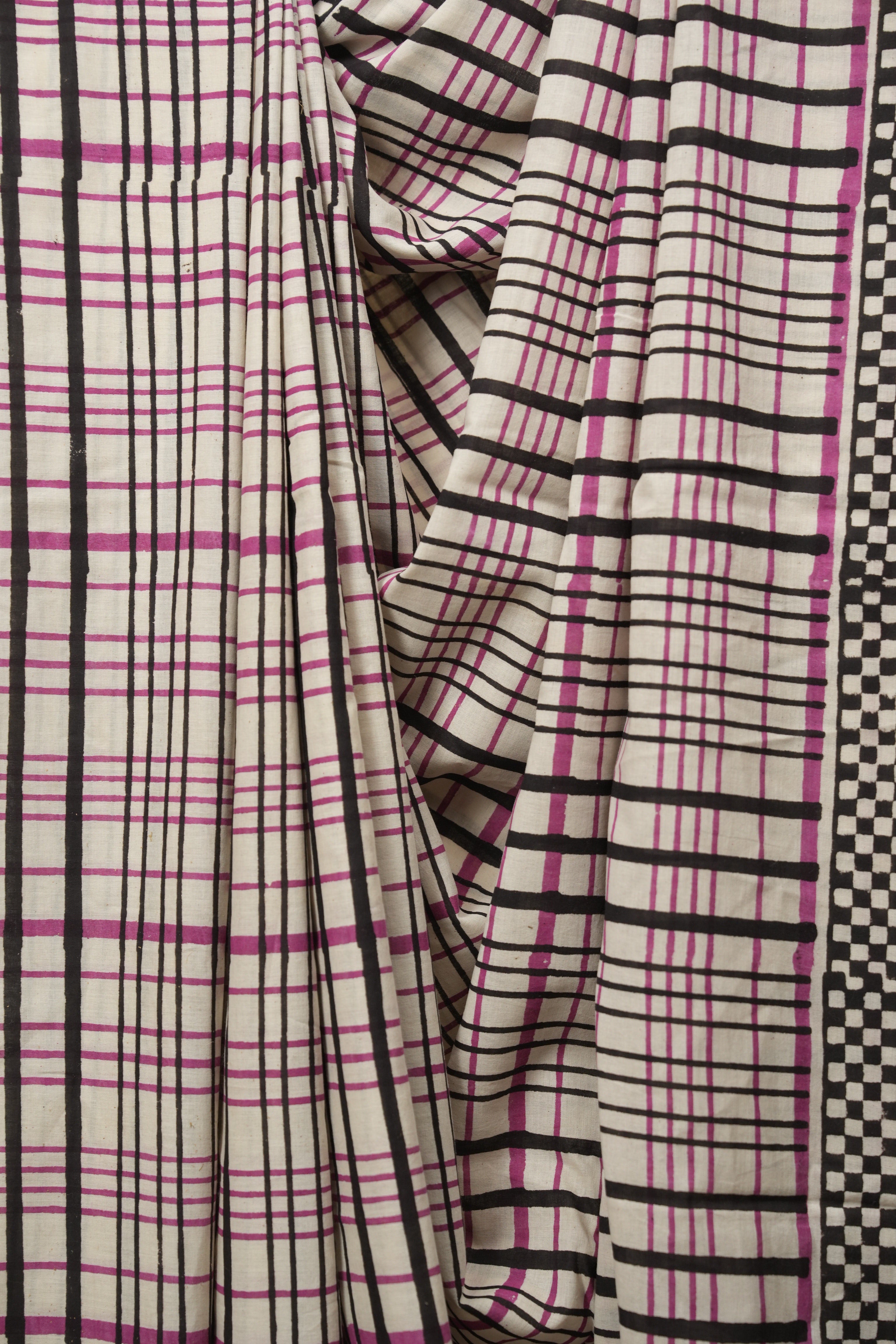 Off - White Cotton Saree - SROFCS3580